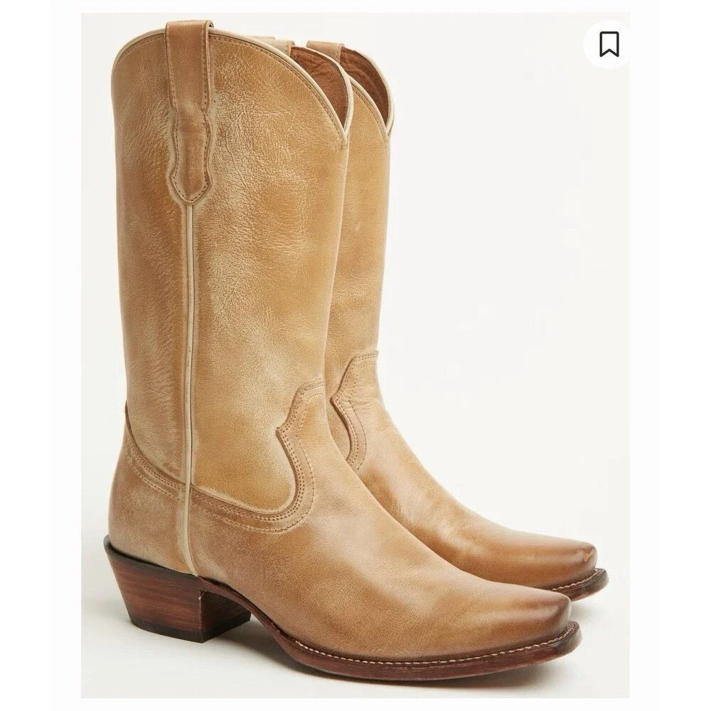 EUC Cleo + Wolf Women's Ivy Western Boot BCWSP22L1 Tan Sz 9.5 Cowgirl Rodeo